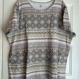 Croft & Barrow Short Sleeve Patterned Top